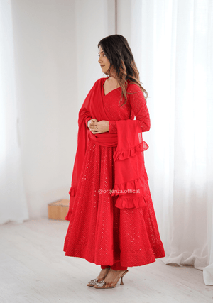 Pure Lukhnowi Sequence Work Anarkali - Orgenza Store - digisoch