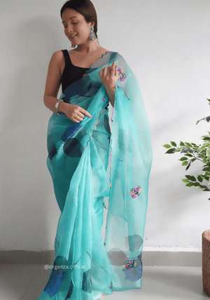 Orgenza Saree With Multi Colour Gotta Work - Orgenza Store - digisoch