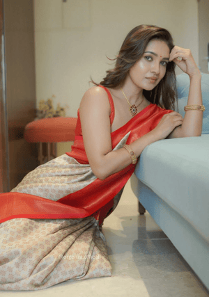 Lichi Silk Saree With Jacquard Zari Work - Orgenza Store - digisoch