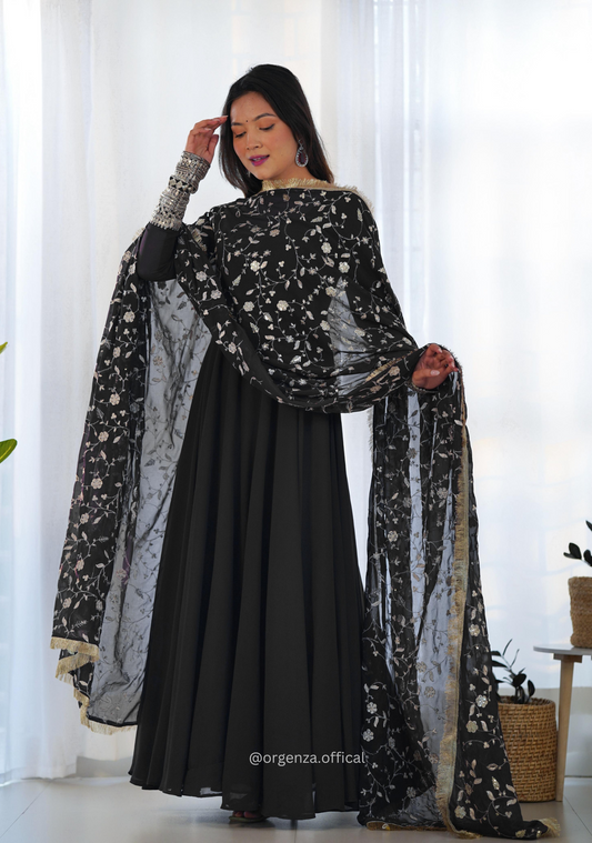 Soft Fox Georgette Plain Anarkali Kurti - Orgenza Store