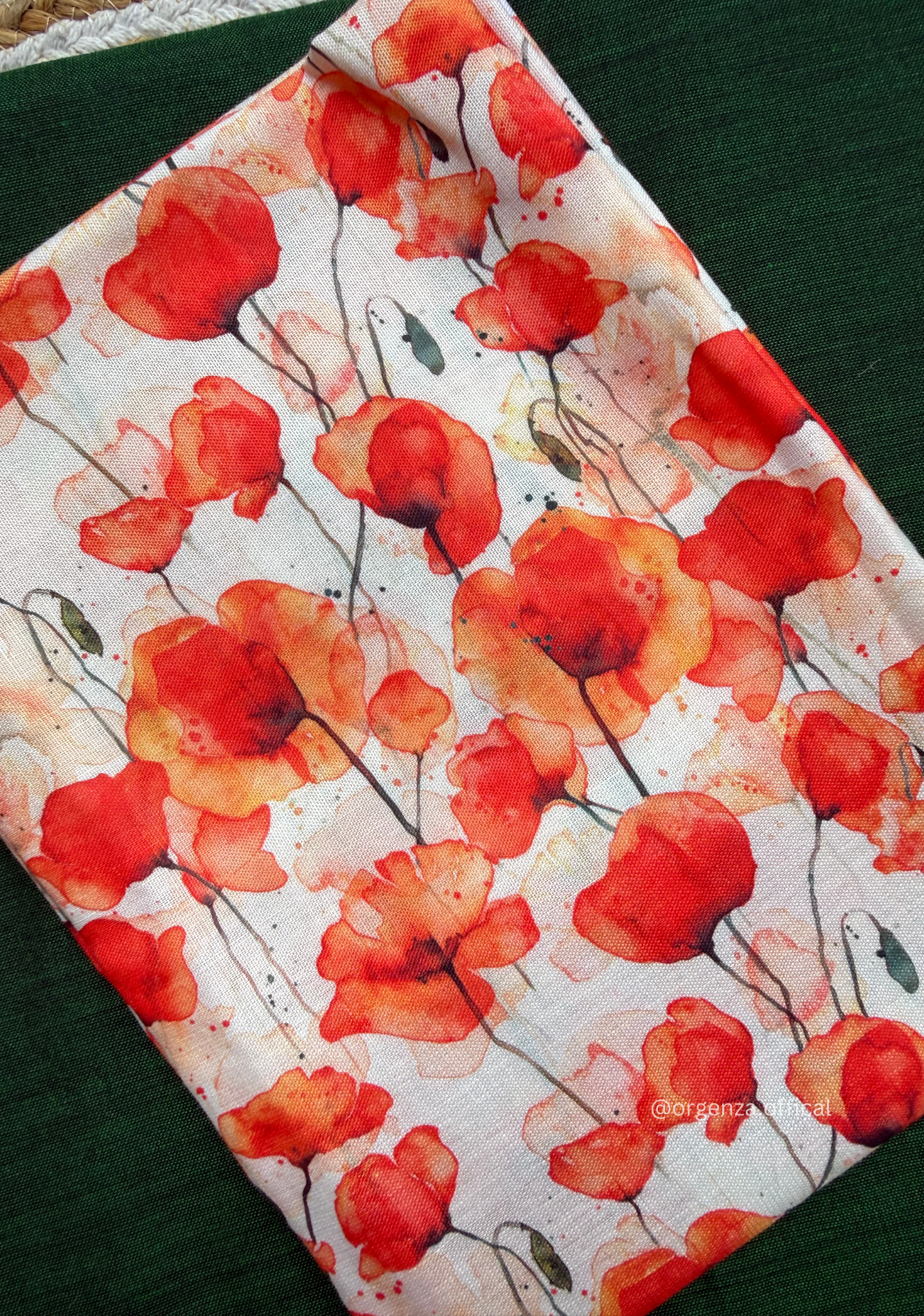 Green Colour Cotton Saree With Tulip Print Blouse - Orgenza Store - digisoch