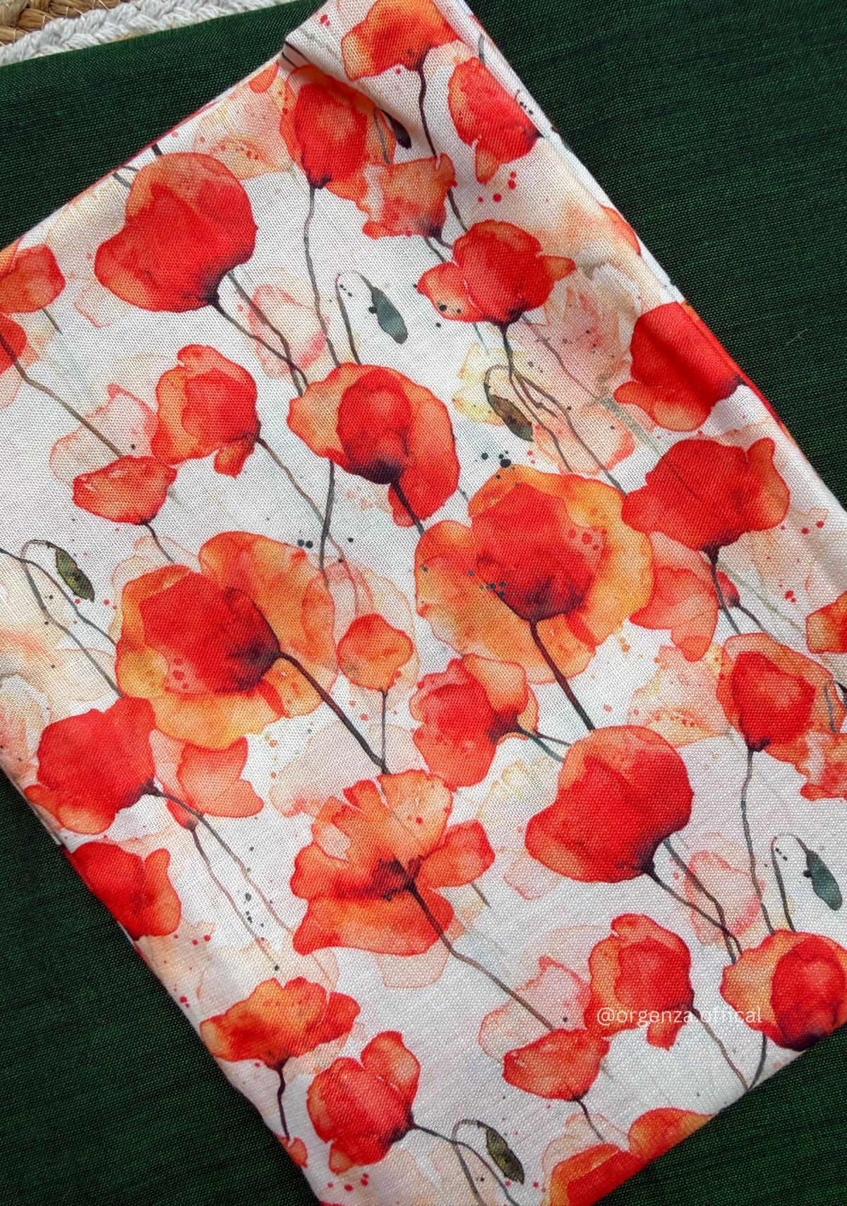 Green Colour Cotton Saree With Tulip Print Blouse - Orgenza Store - digisoch