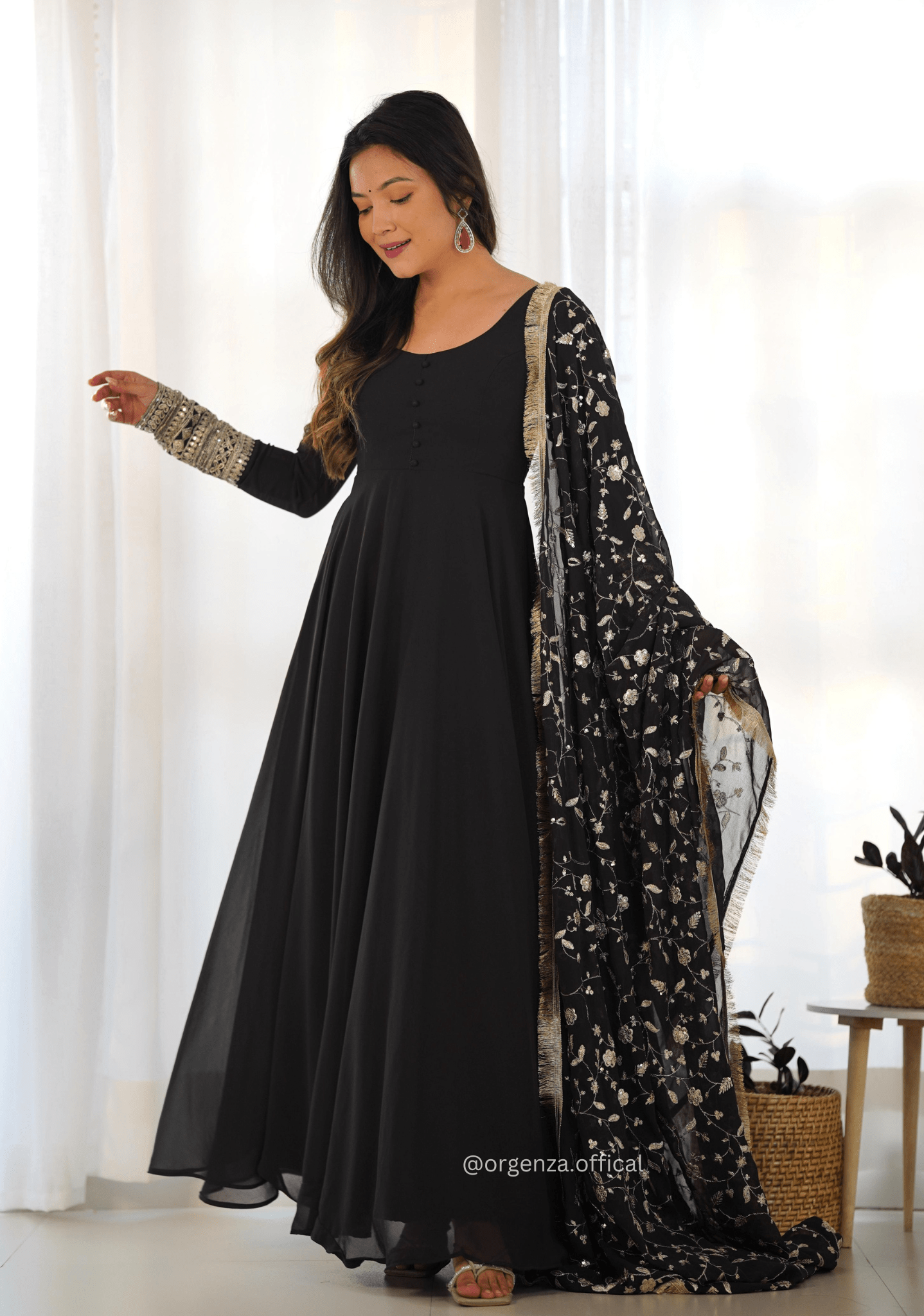 Soft Fox Georgette Plain Anarkali Kurti - Orgenza Store - digisoch