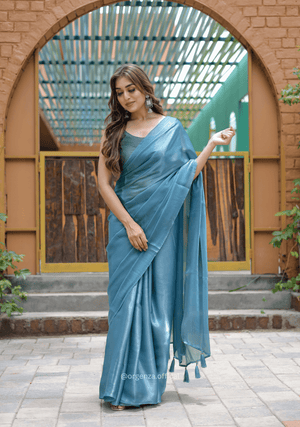Plain Rama Colour Jimmy Choo Saree - Orgenza Store - digisoch