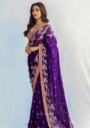 Purple Colour Rangoli Silk Saree - Orgenza Store - digisoch