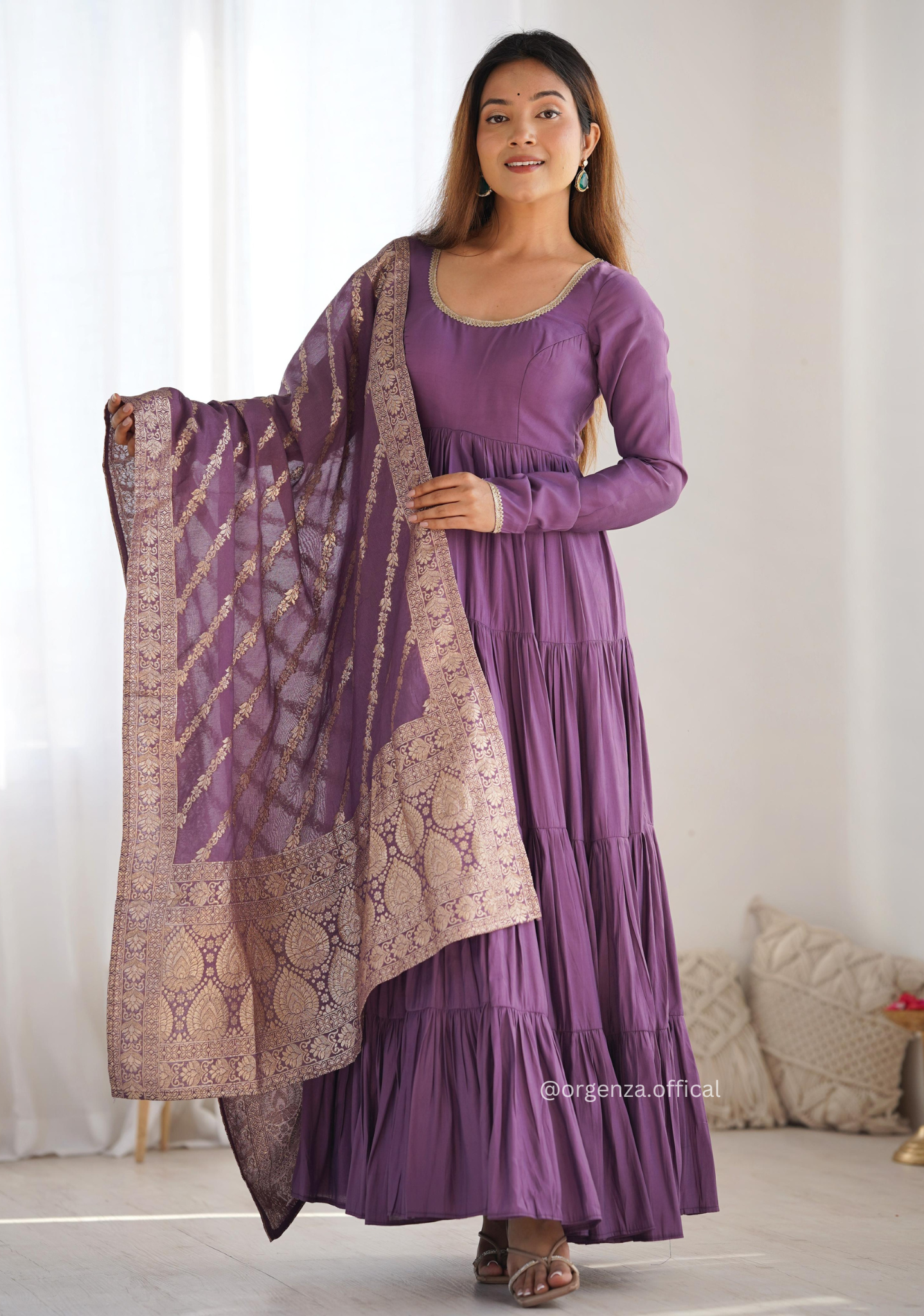 Roman Silk Fully Flair Anarkali Kurti - Orgenza Store