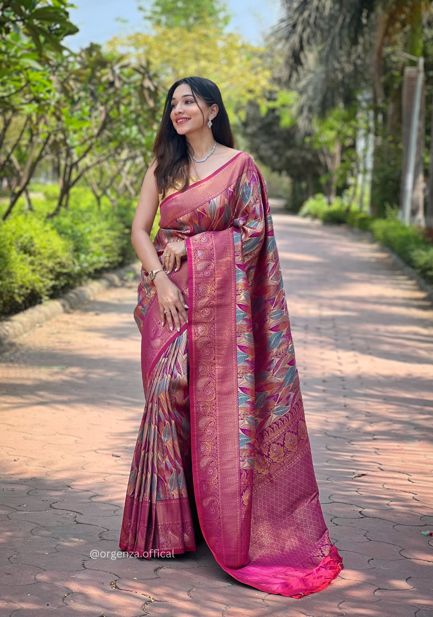 Pink Paithani Silk Saree - Orgenza Store