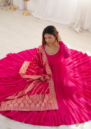 Roman Silk Fully Flair Anarkali Kurti - Orgenza Store