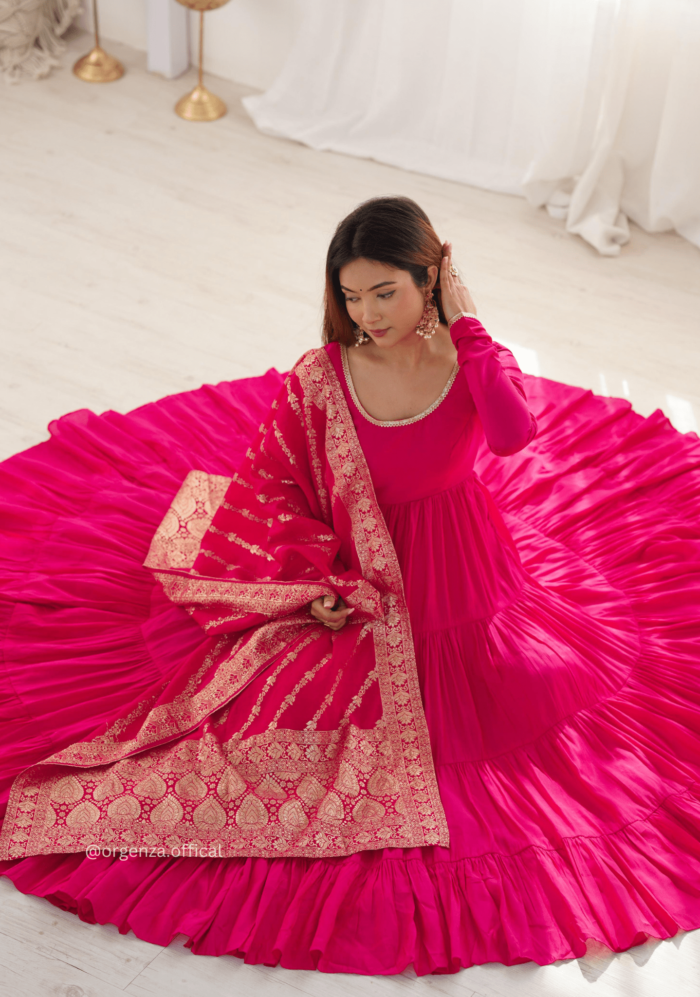 Roman Silk Fully Flair Anarkali Kurti - Orgenza Store