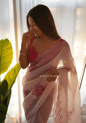 Organza Saree With Digital Print - Orgenza Store - digisoch