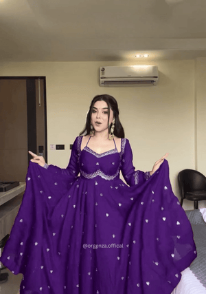 Apsara Purple Suit - Orgenza Store - digisoch