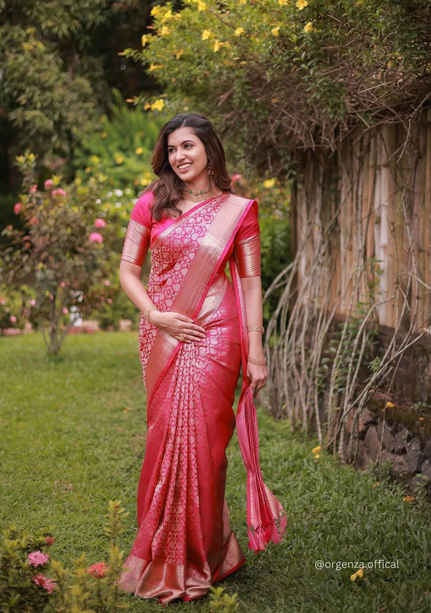 Rich Pallu Saree Jacquard Zari With Blouse