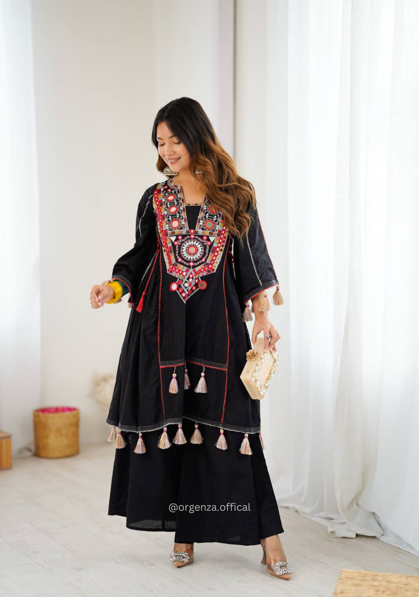 Black Colour Premium Designer Co-ord Set