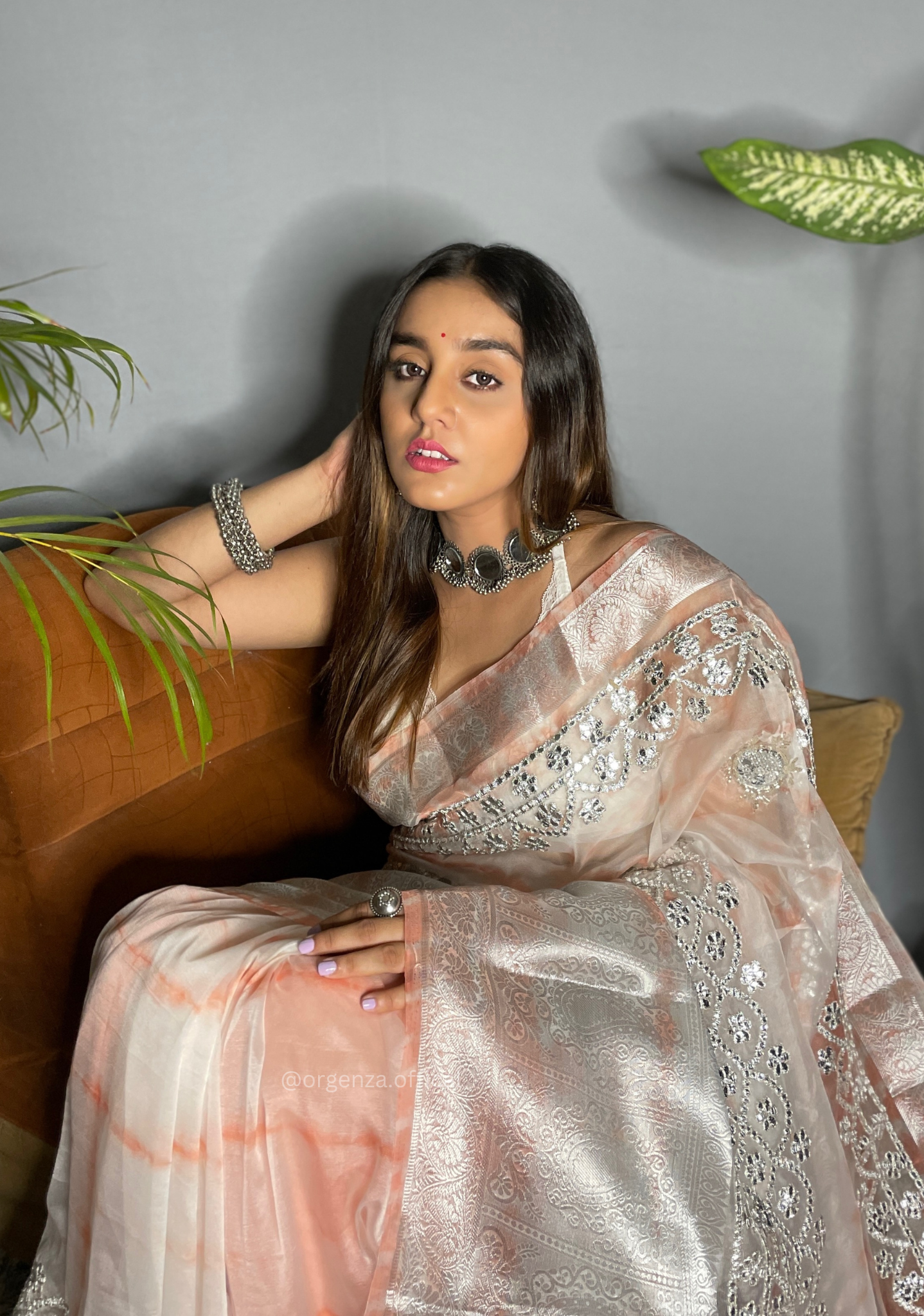 Organza Silk Saree With Gotta Patti Work - Orgenza Store