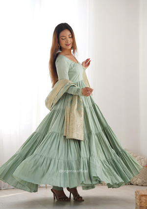 Roman Silk Fully Flair Anarkali Kurti - Orgenza Store