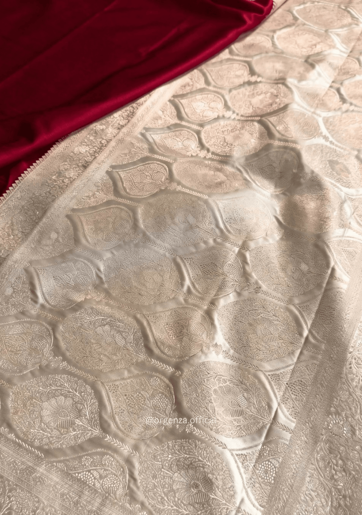 Rich Maroon Banarasi Soft Silk Saree