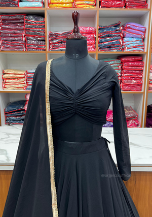Black Fox Georgette Silk Lehenga Choli - Orgenza Store