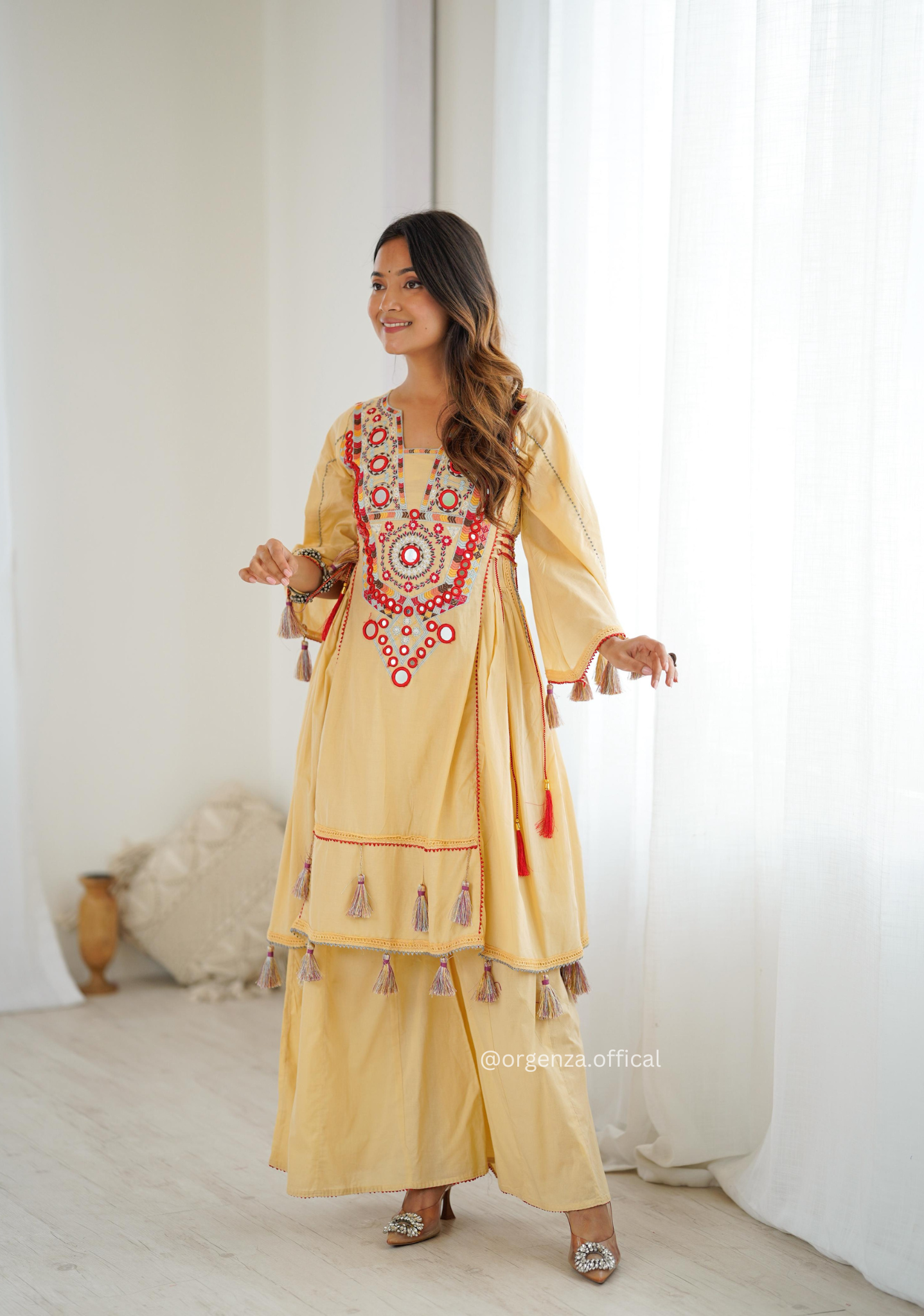 Cream Colour Premium Designer Co-ord Set