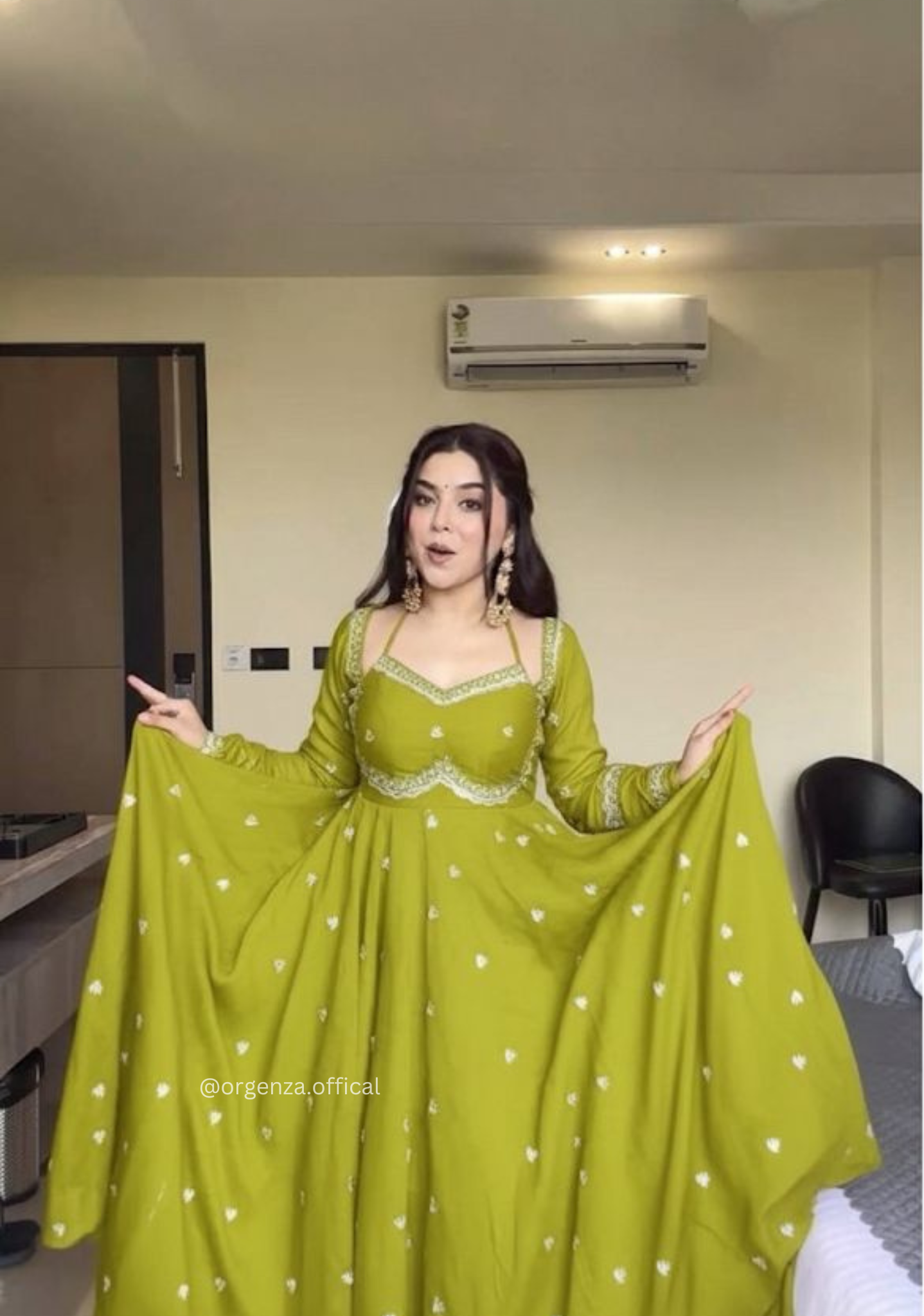 Wedding & Festive Wear Fox Georgette Gown Set with Pant and Dupatta