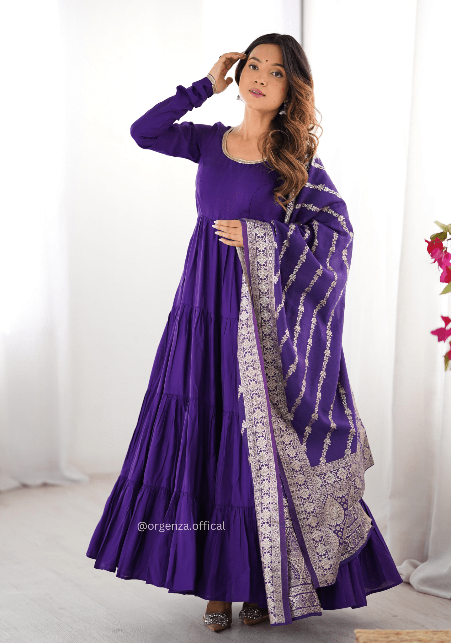 Roman Silk Fully Flair Anarkali Kurti - Orgenza Store - digisoch