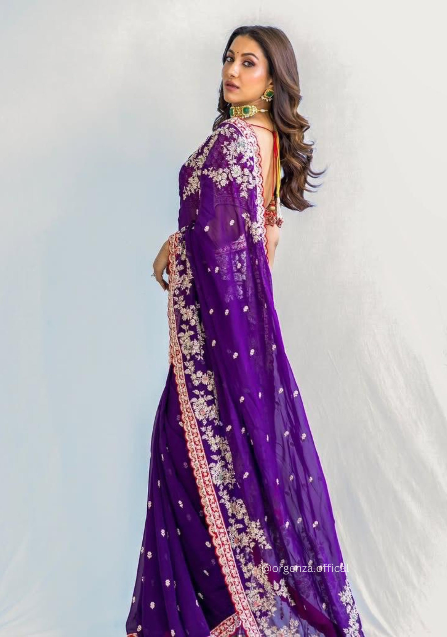 Purple Colour Rangoli Silk Saree