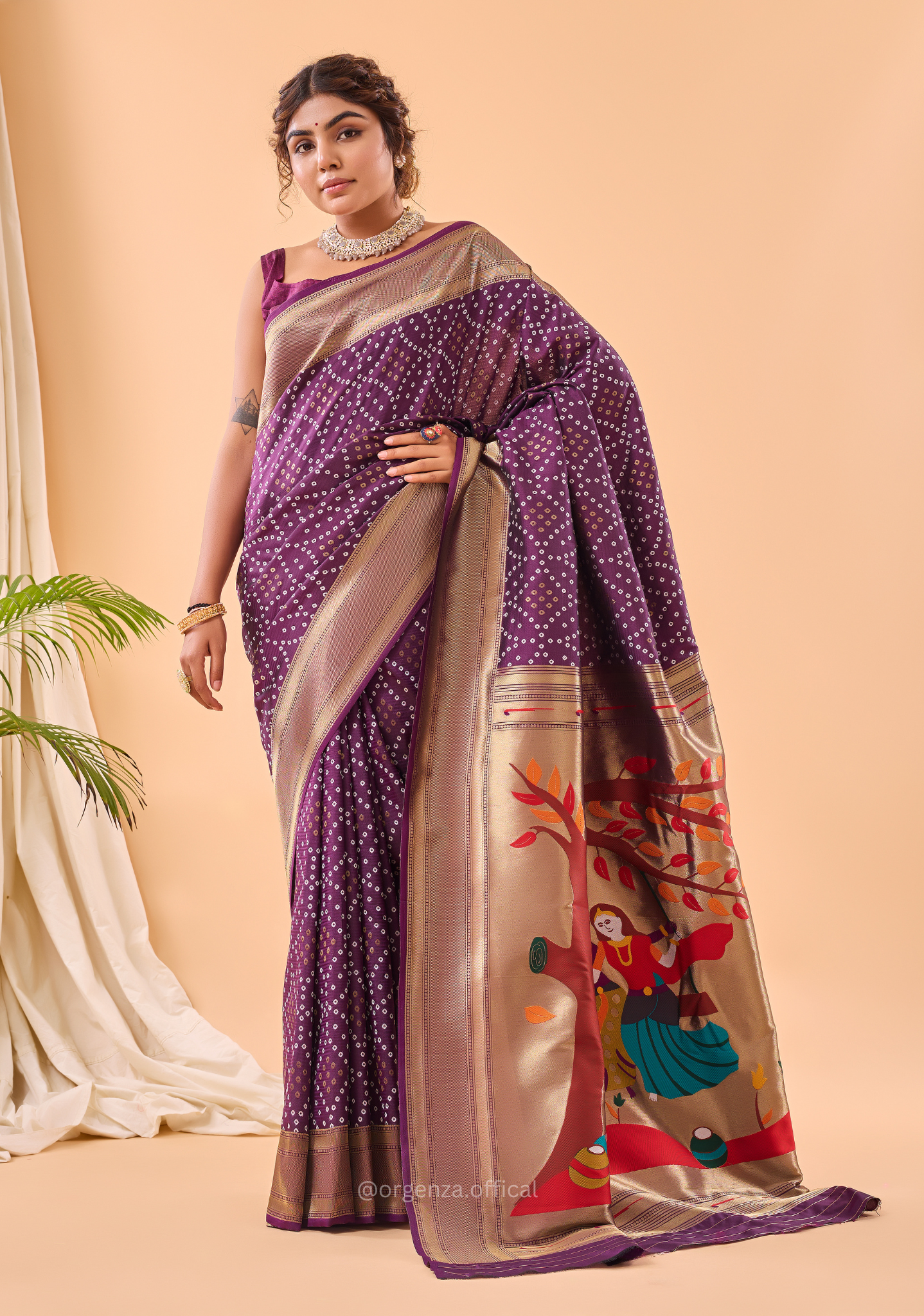 Bandhej Patola Paithani Silk Saree - Orgenza Store