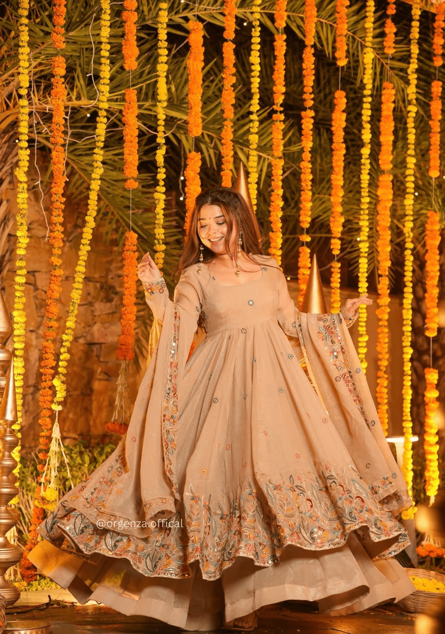 Premium Embroidered Anarkali Sharara Suit Set – 3 PCS