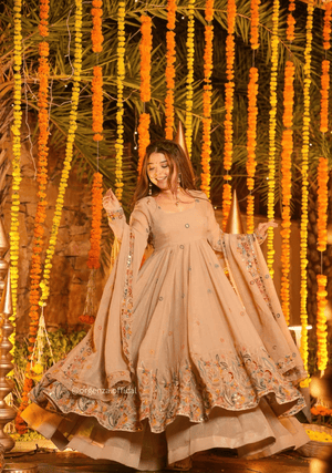 Premium Embroidered Anarkali Sharara Suit Set – 3 PCS - Orgenza Store - digisoch