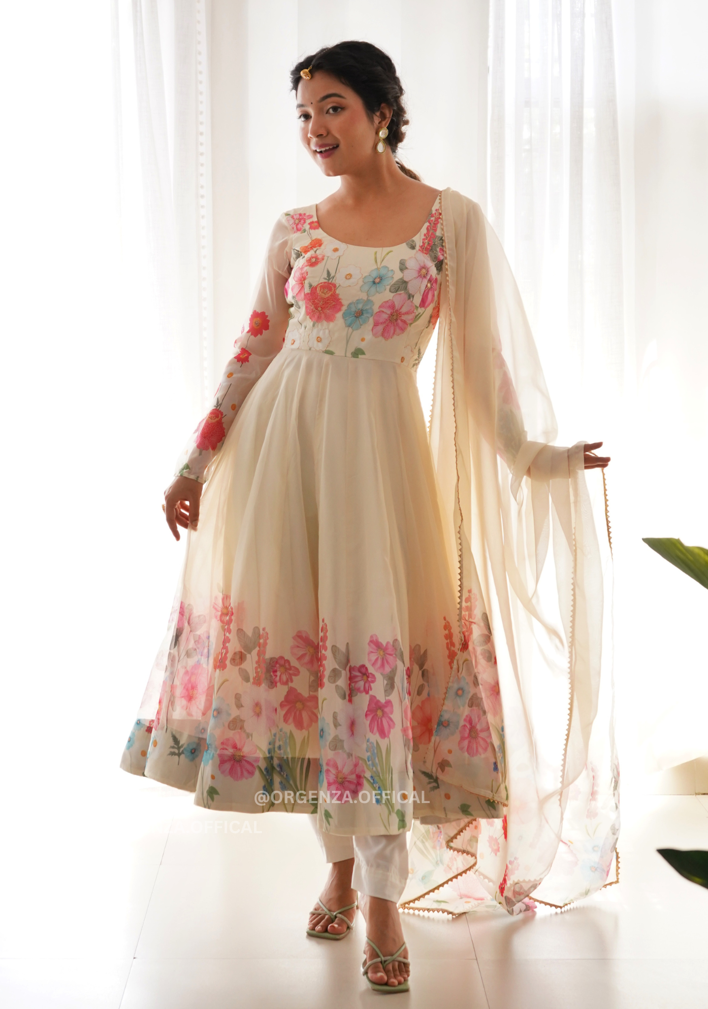 Pure Organza Anarkali Kurtis - Orgenza Store
