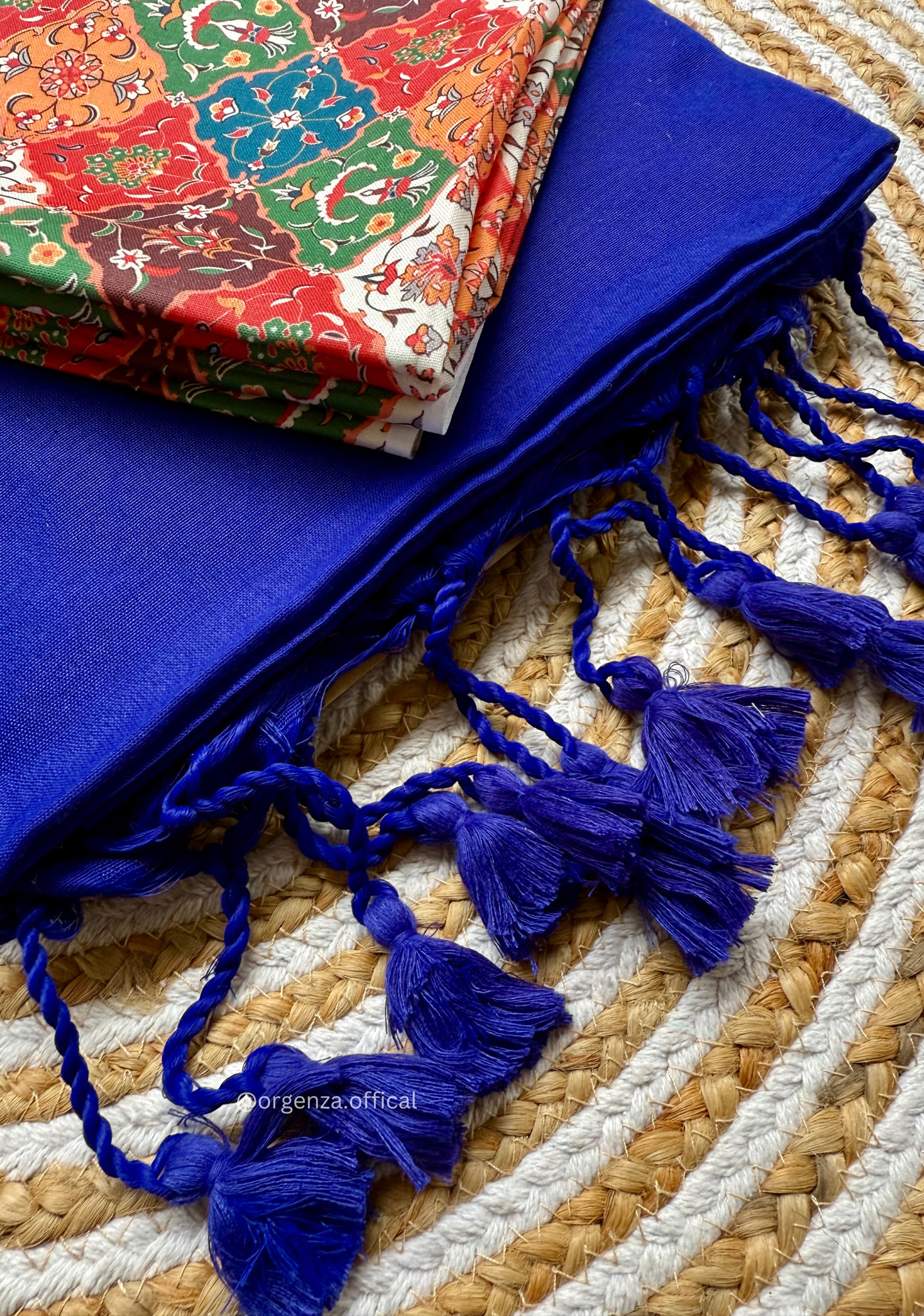 Blue Colour Cotton Saree With Chex Print Blouse
