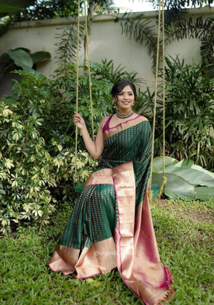 Rich Pallu Saree Jacquard Zari With Blouse - Orgenza Store - digisoch