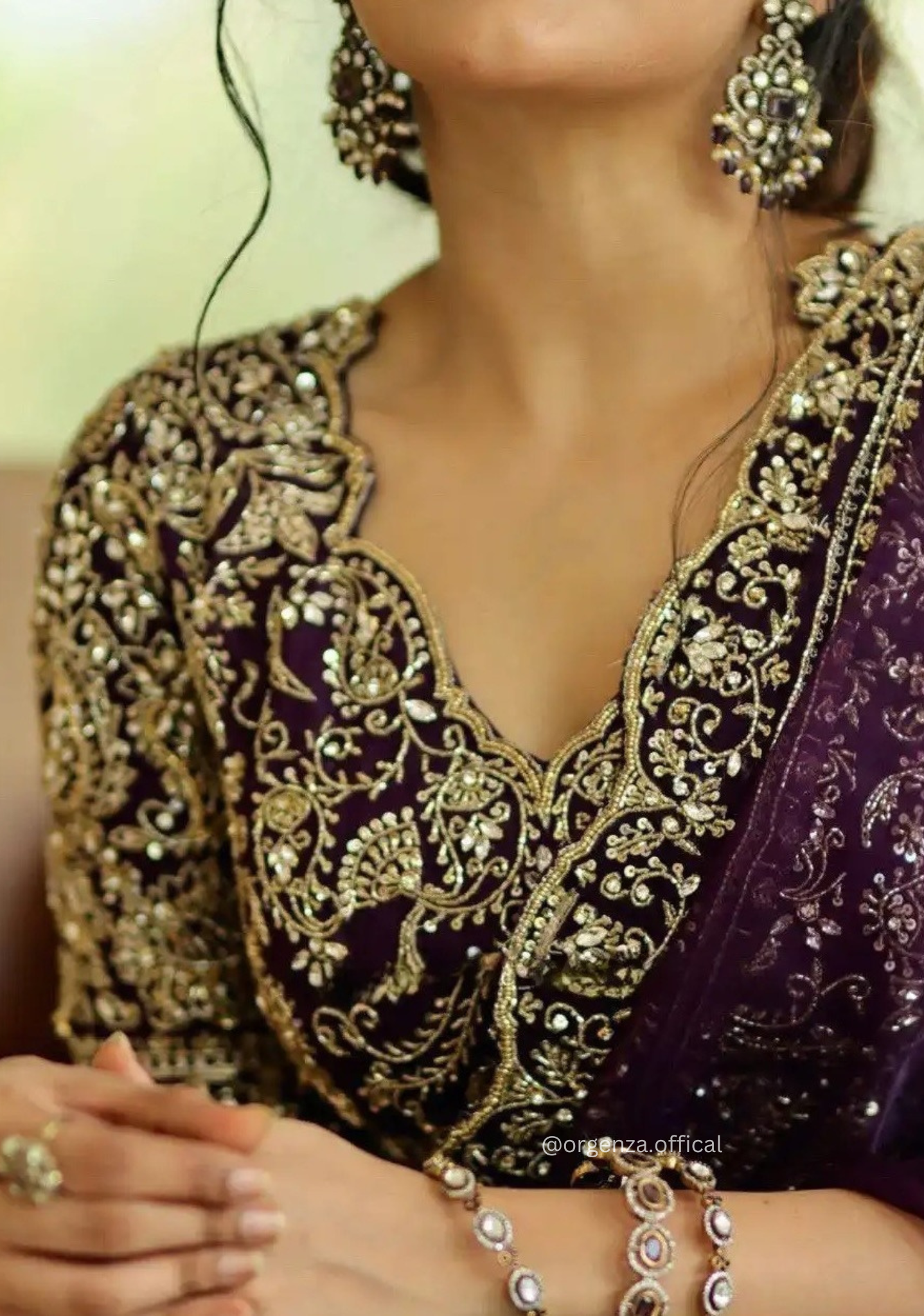 Wine Purple Colour Jimmy Chu Saree