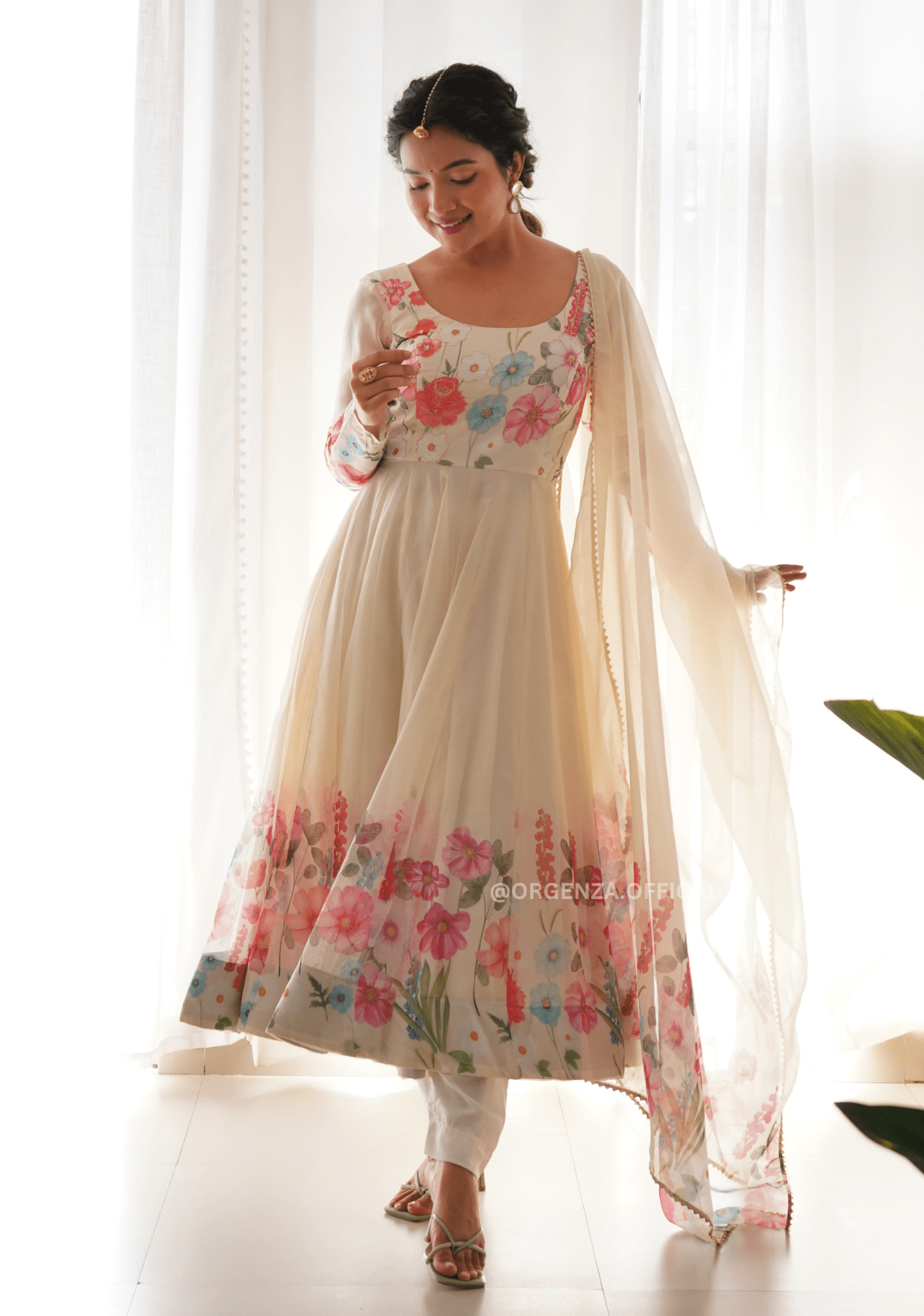 Pure Organza Anarkali Kurtis - Orgenza Store