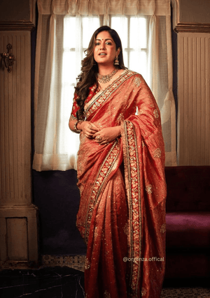Shimmery Tissue Silk Saree - Orgenza Store - digisoch