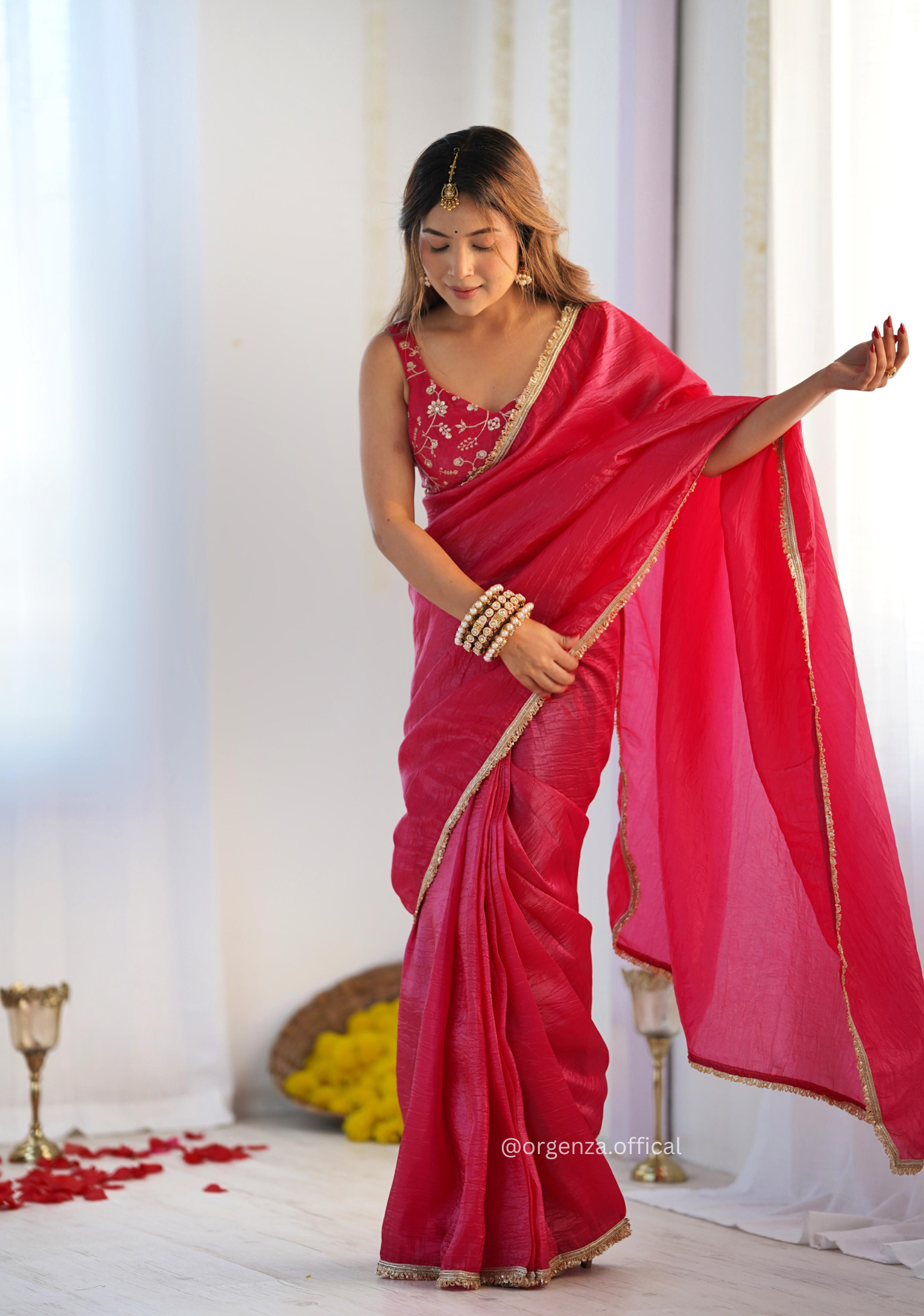 Ready To Wear Tissue Silk Saree - Orgenza Store