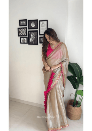 Two Ton Tissue Golden Soft Saree - Orgenza Store - digisoch