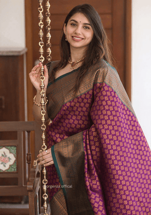 Lichi Silk Saree With Jacquard Zari Work - Orgenza Store - digisoch