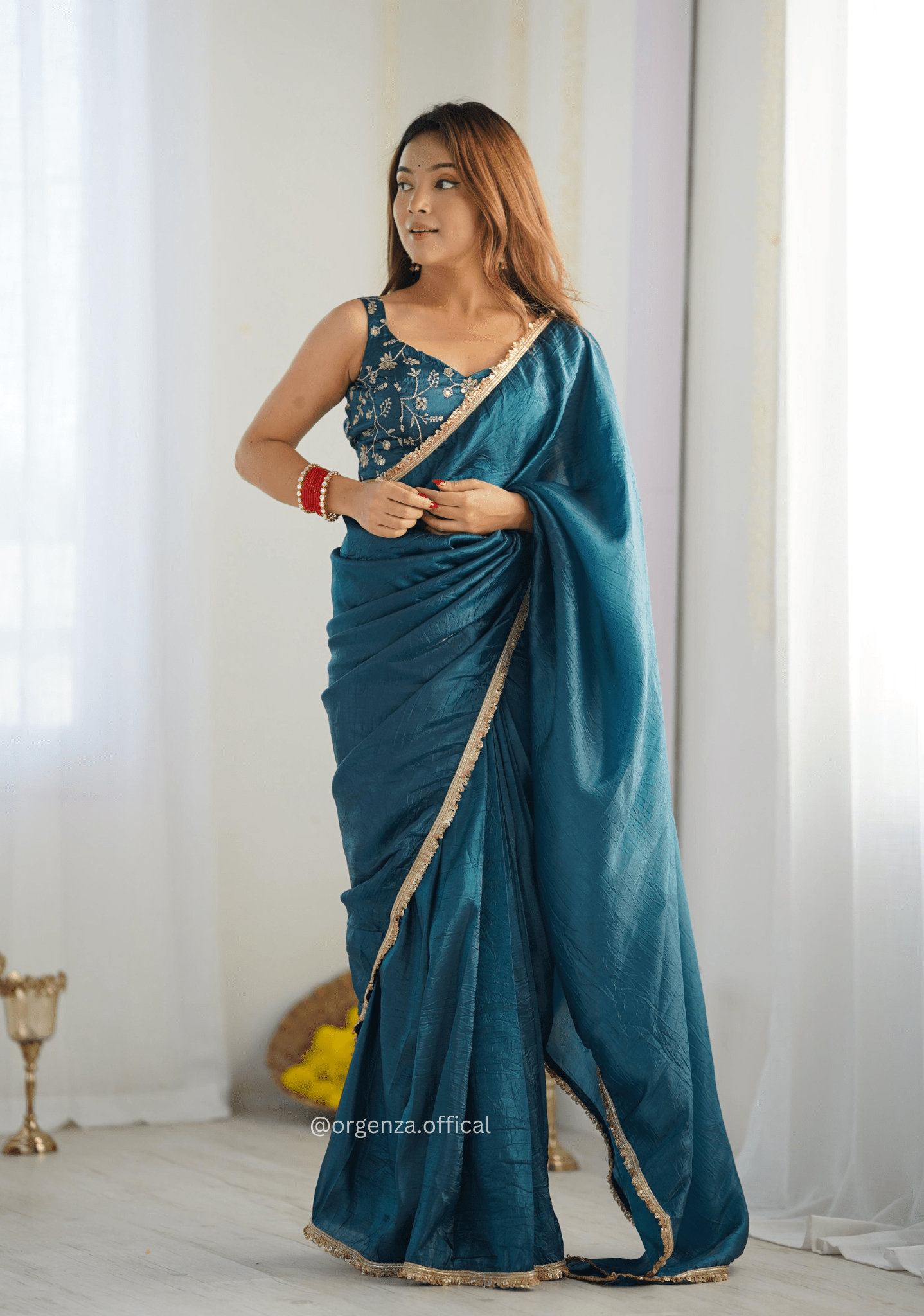 Ready To Wear Tissue Silk Saree - Orgenza Store