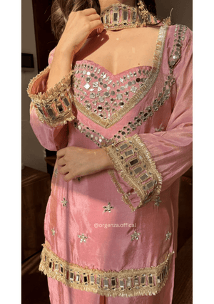 Traditional Fendy Silk Sharara Suit with Dupatta - Orgenza Store