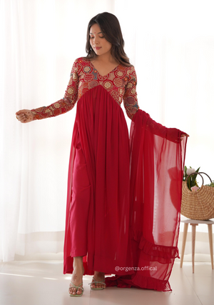 Pink Colour Georgette Kurta Set - Orgenza Store