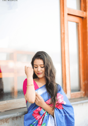 Tussur Satin Silk Saree With Triangle Print - Orgenza Store - digisoch