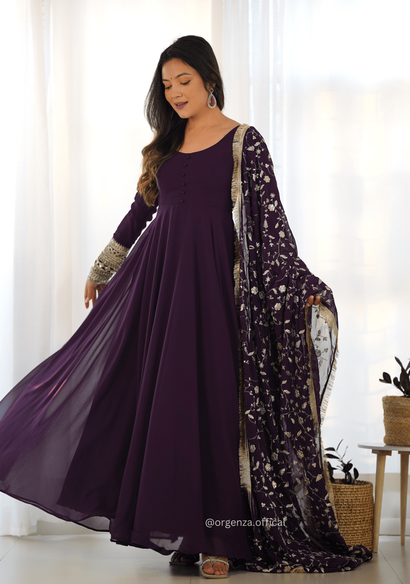 Soft Fox Georgette Plain Anarkali Kurti - Orgenza Store - digisoch