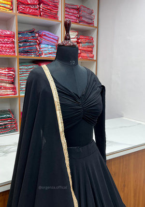 Black Fox Georgette Silk Lehenga Choli - Orgenza Store