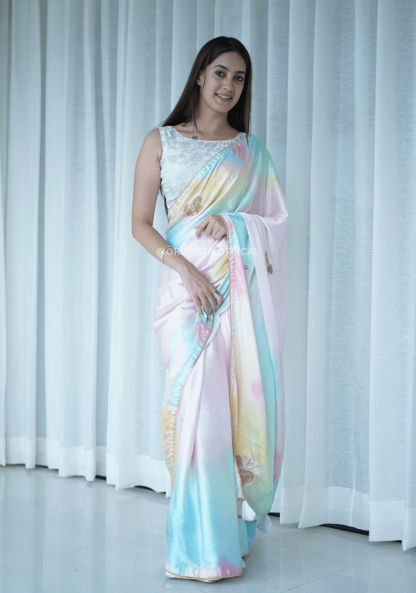 Pure Soft Japan Satin Silk Saree - Orgenza Store - digisoch
