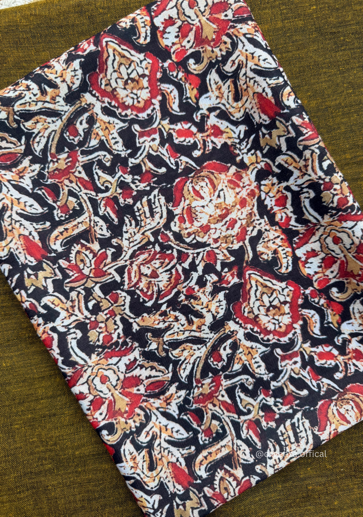 Mustard Yellow Colour Cotton Saree With Multi Print Blouse