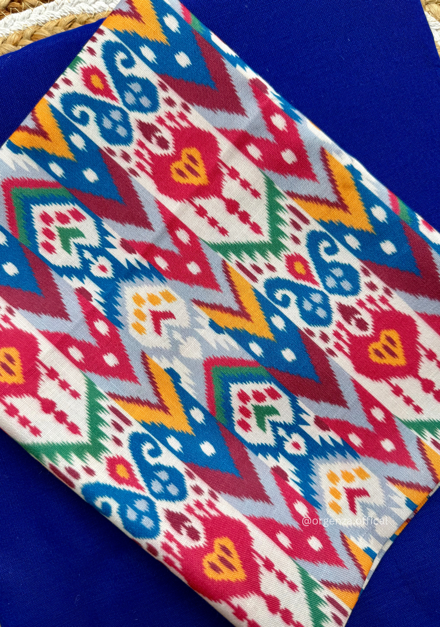 Blue Colour Cotton Saree With Multi Print Blouse