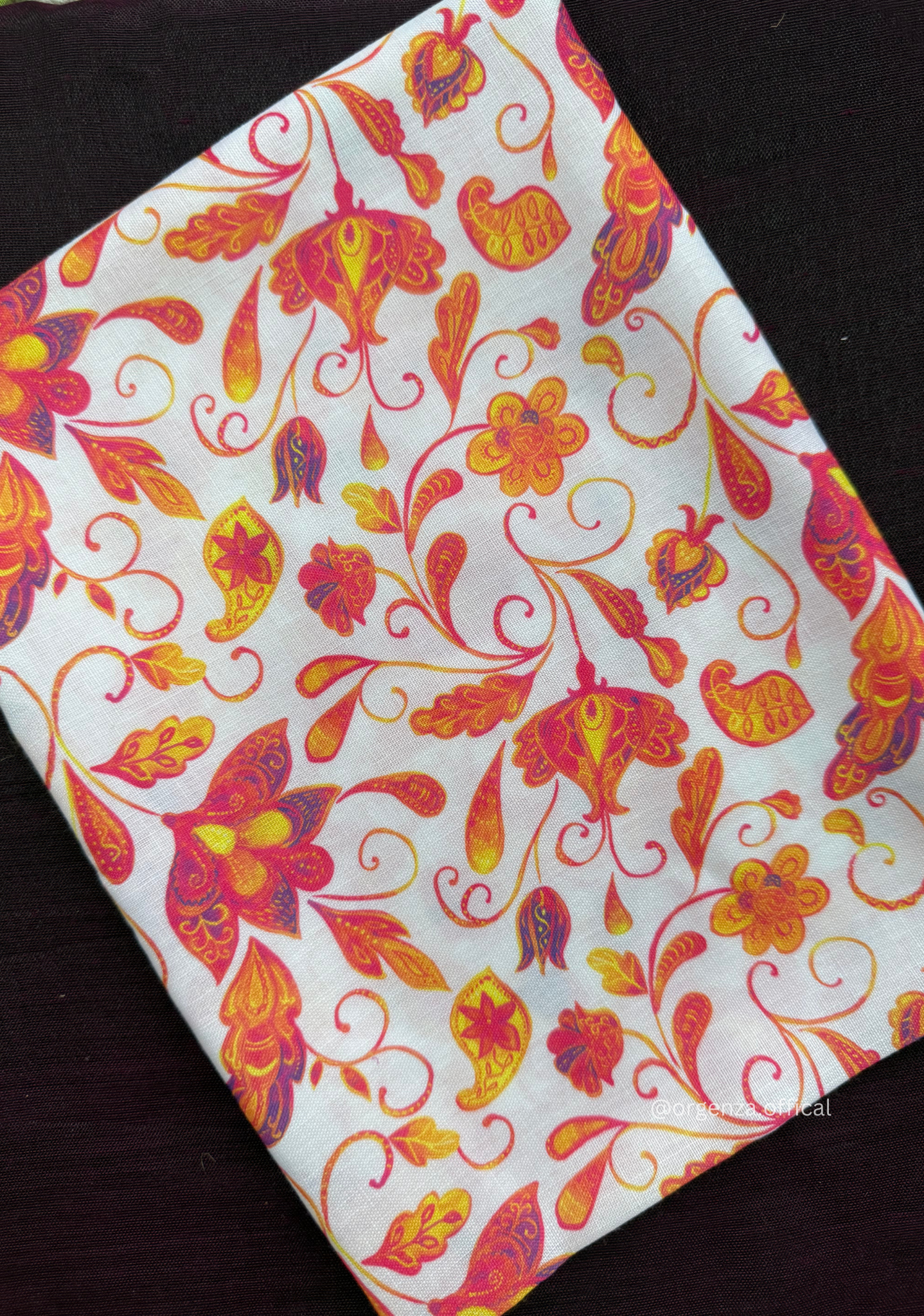 Wine Colour Cotton Saree With White Multi Print Blouse