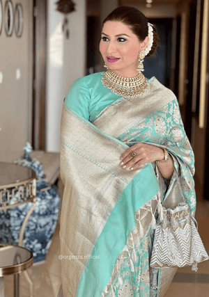 Rich Pallu Saree Jacquard Zari With Blouse - Orgenza Store - digisoch