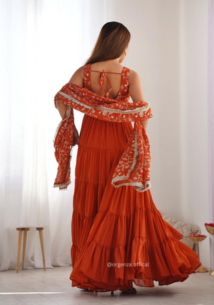 Pure Georgette Silk Fully Flair Anarkali Kurti - Orgenza Store