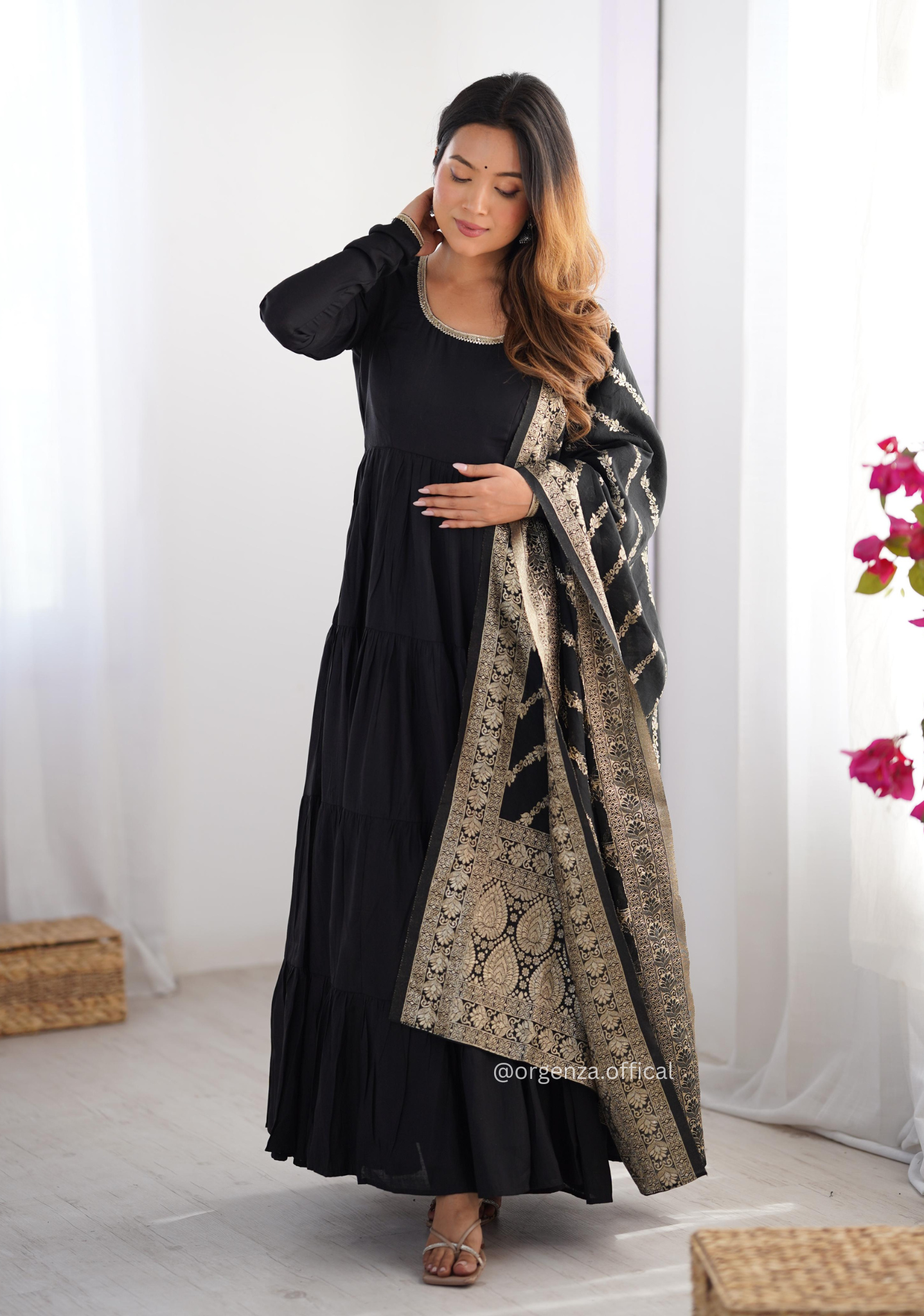 Roman Silk Fully Flair Anarkali Kurti - Orgenza Store